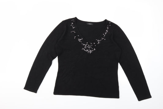 Bonmarché Womens Black   Pullover Jumper Size S