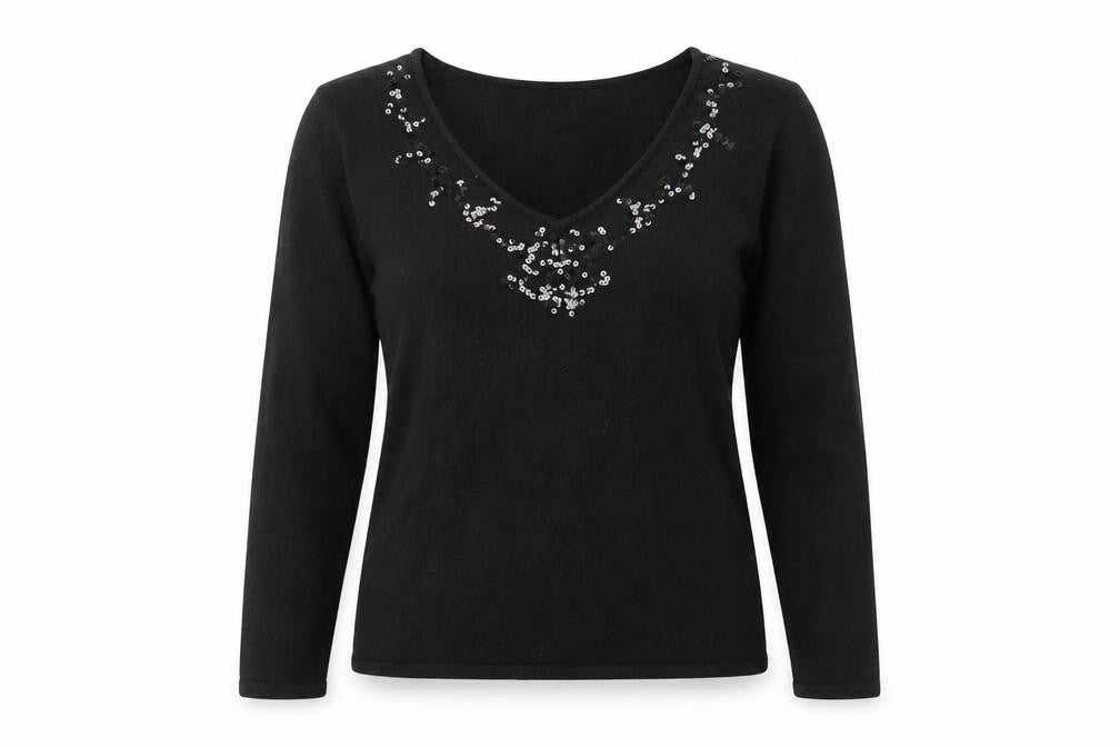 Bonmarché Womens Black Pullover Jumper Size S