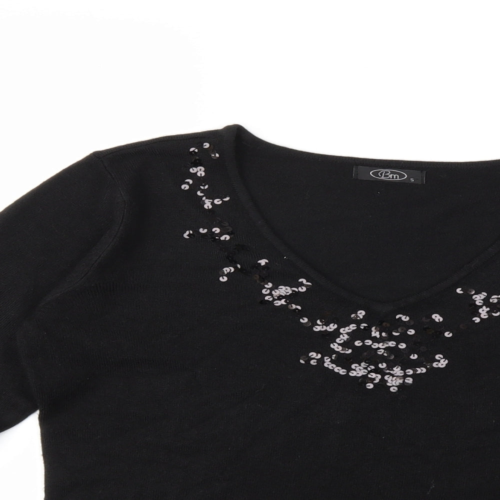 Bonmarché Womens Black   Pullover Jumper Size S