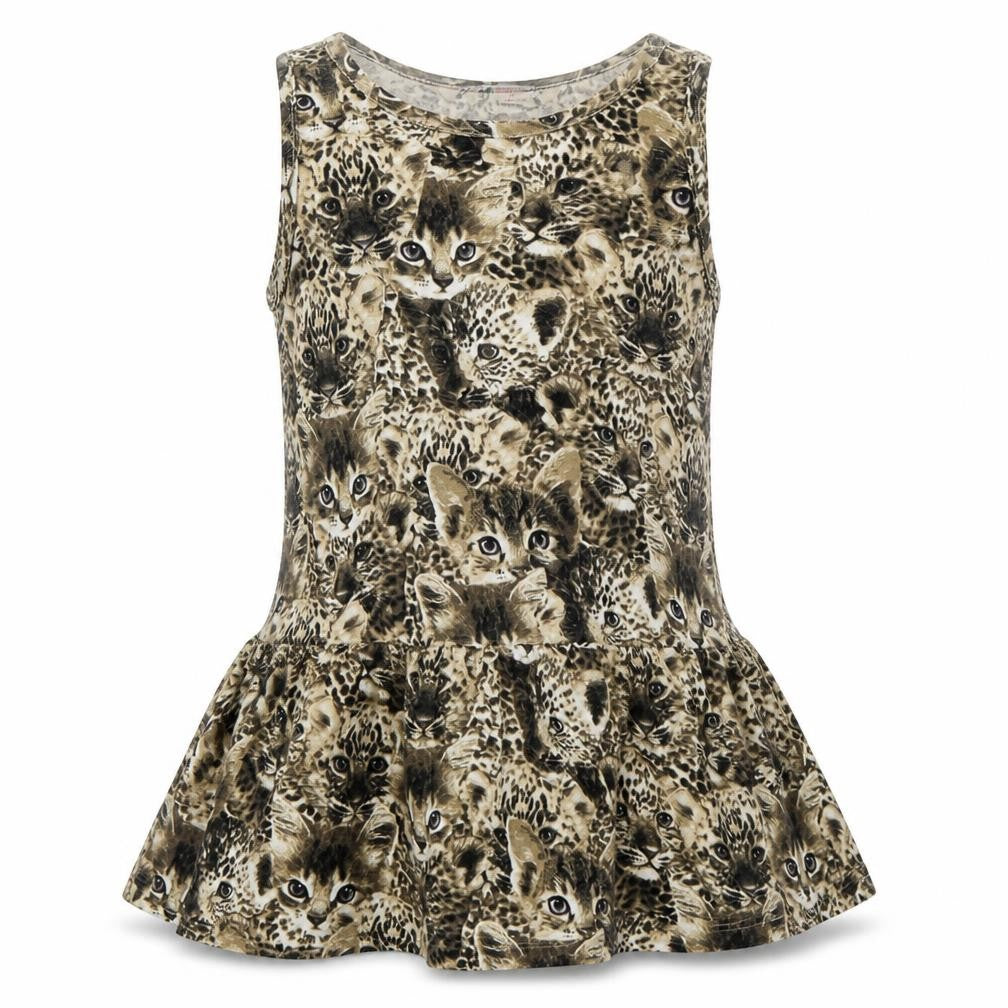 H&M Girls Beige   Shift  Size 18-24 Months  - Cat Dress