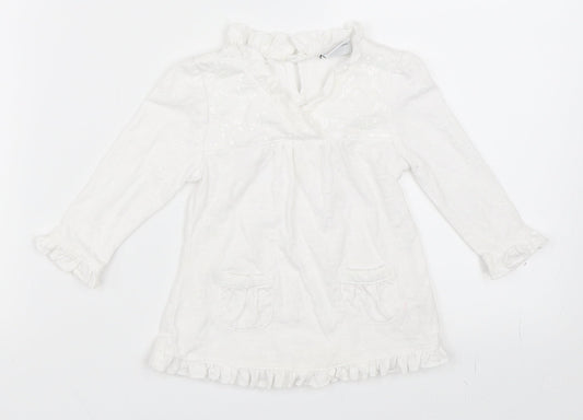 NEXT Girls White   Shift  Size 6-9 Months