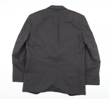 Back view of C&A men’s grey jacket suit jacket, size L