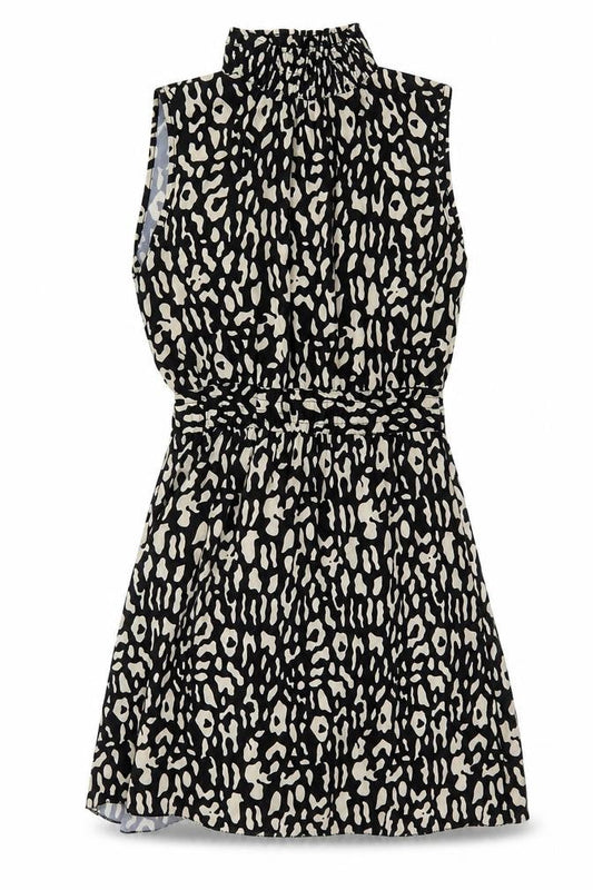 Front view of Cameo Rose women’s brown animal print fit & flare, size M