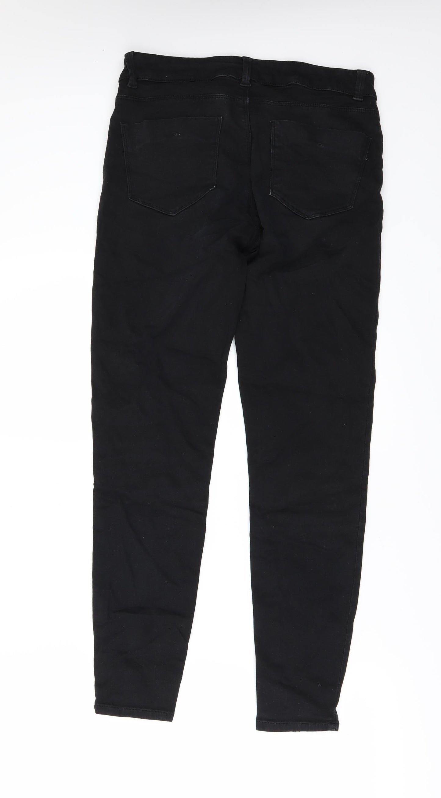 Preworn Womens Black  Denim Skinny Jeans Size 30 L27 in