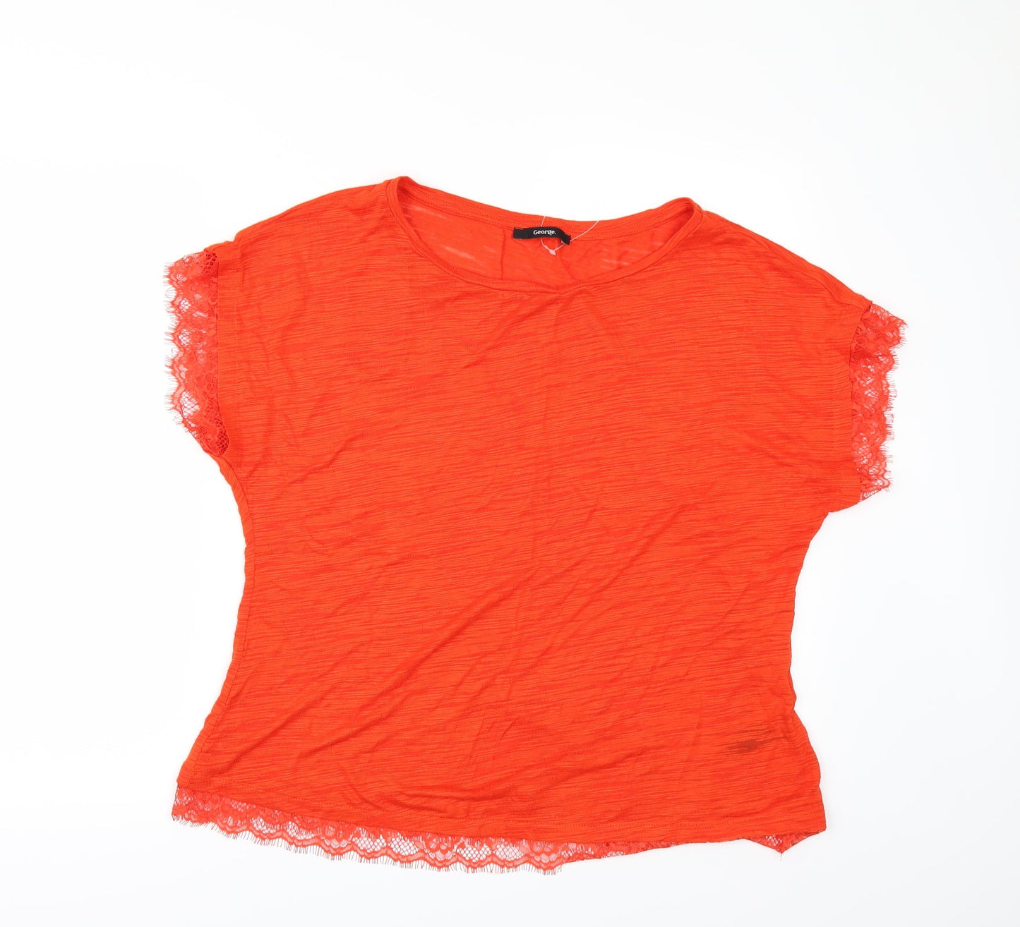 George Womens Orange   Basic Polo Size 16  - LACE