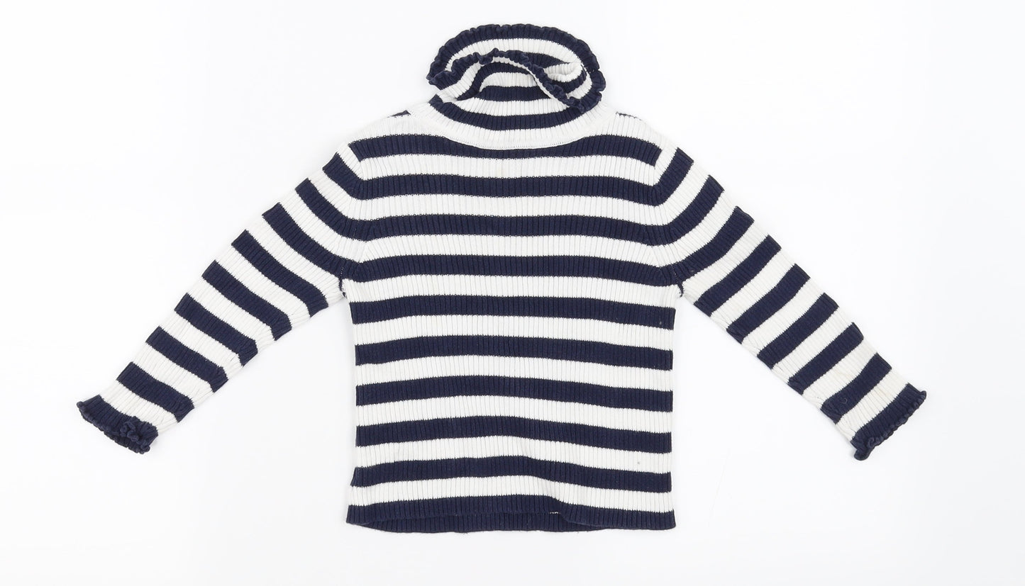 George Girls White Striped  Pullover Jumper Size 2 Years