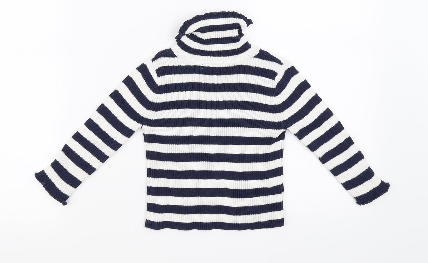 George Girls White Striped  Pullover Jumper Size 2 Years