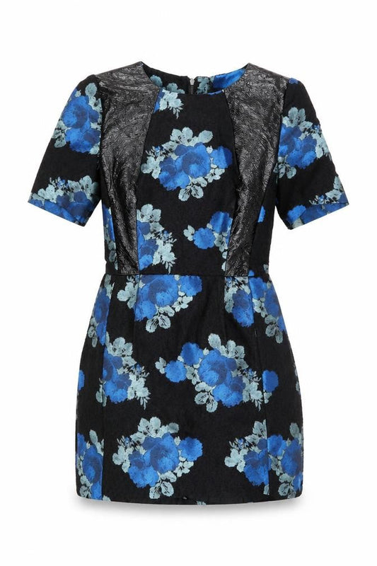 Topshop Womens Black Floral  Shift  Size 6
