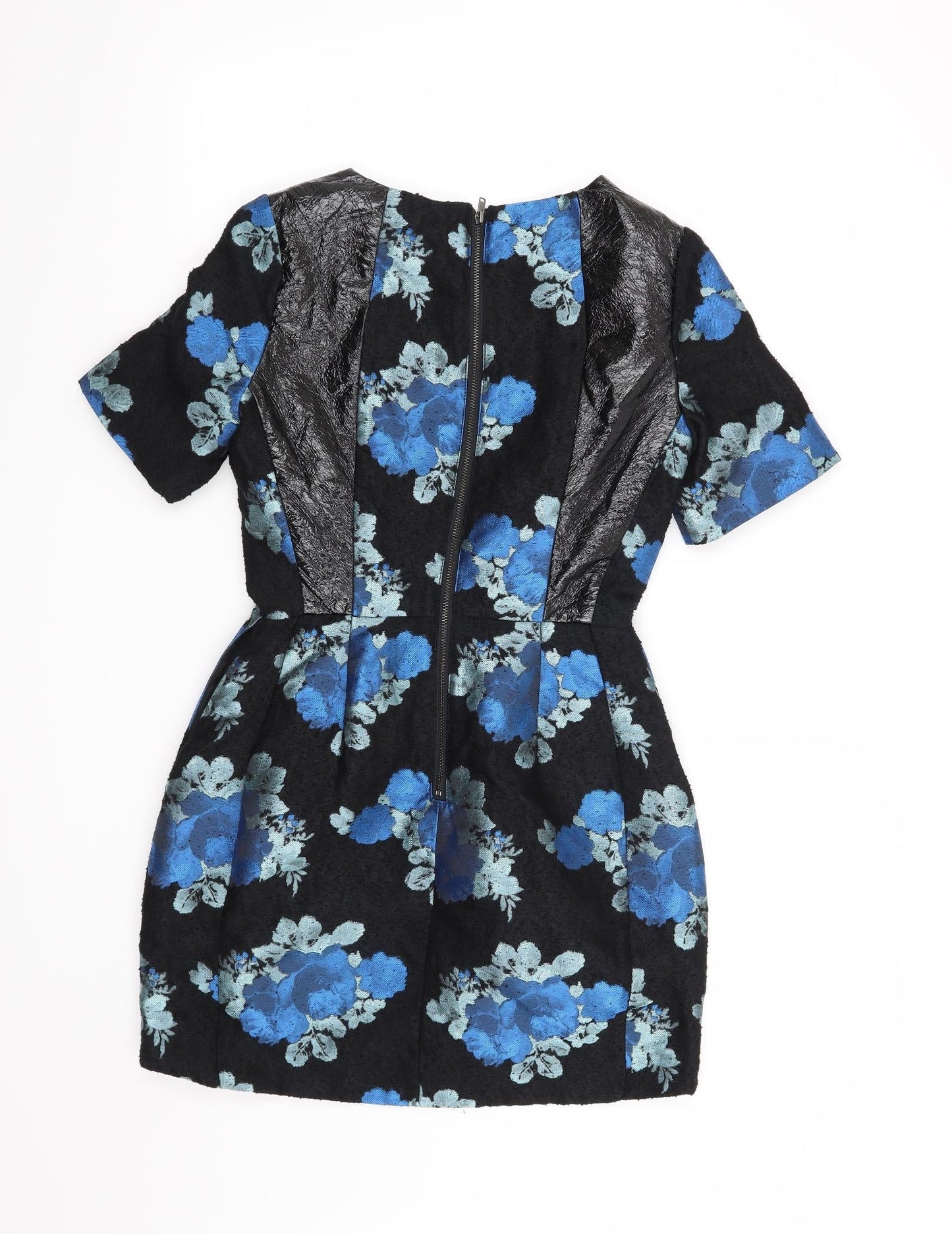 Topshop Womens Black Floral  Shift  Size 6