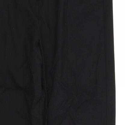 Close-up detail of NL Collection women’s black trousers, size UK 14, 31-inch leg
