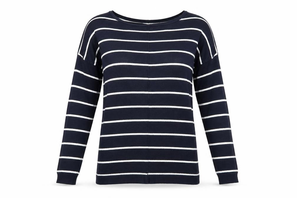 Atmosphere Womens Blue Striped  Pullover Jumper Size 8