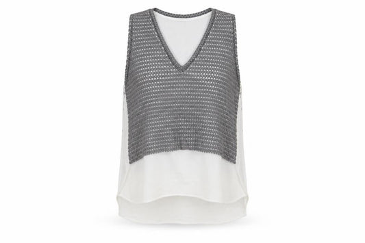 Front view of Zara women’s grey basic blouse, size S