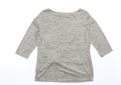 Back view of Marks & Spencer women’s green basic blouse, size UK 14