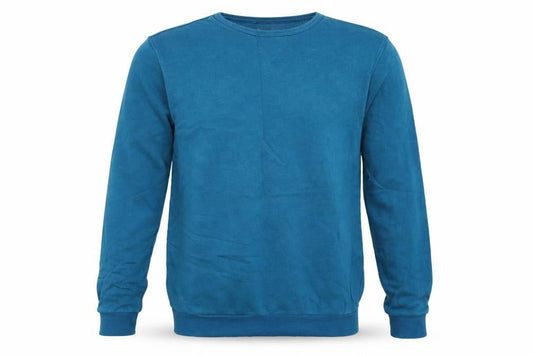 Front view of C&A men’s blue pullover sweatshirt, size S