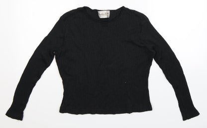 Additional front view of Carolyn Taylor women’s black jumper, size L