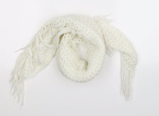 Preworn Womens White  Knit  Shawl/Wrap