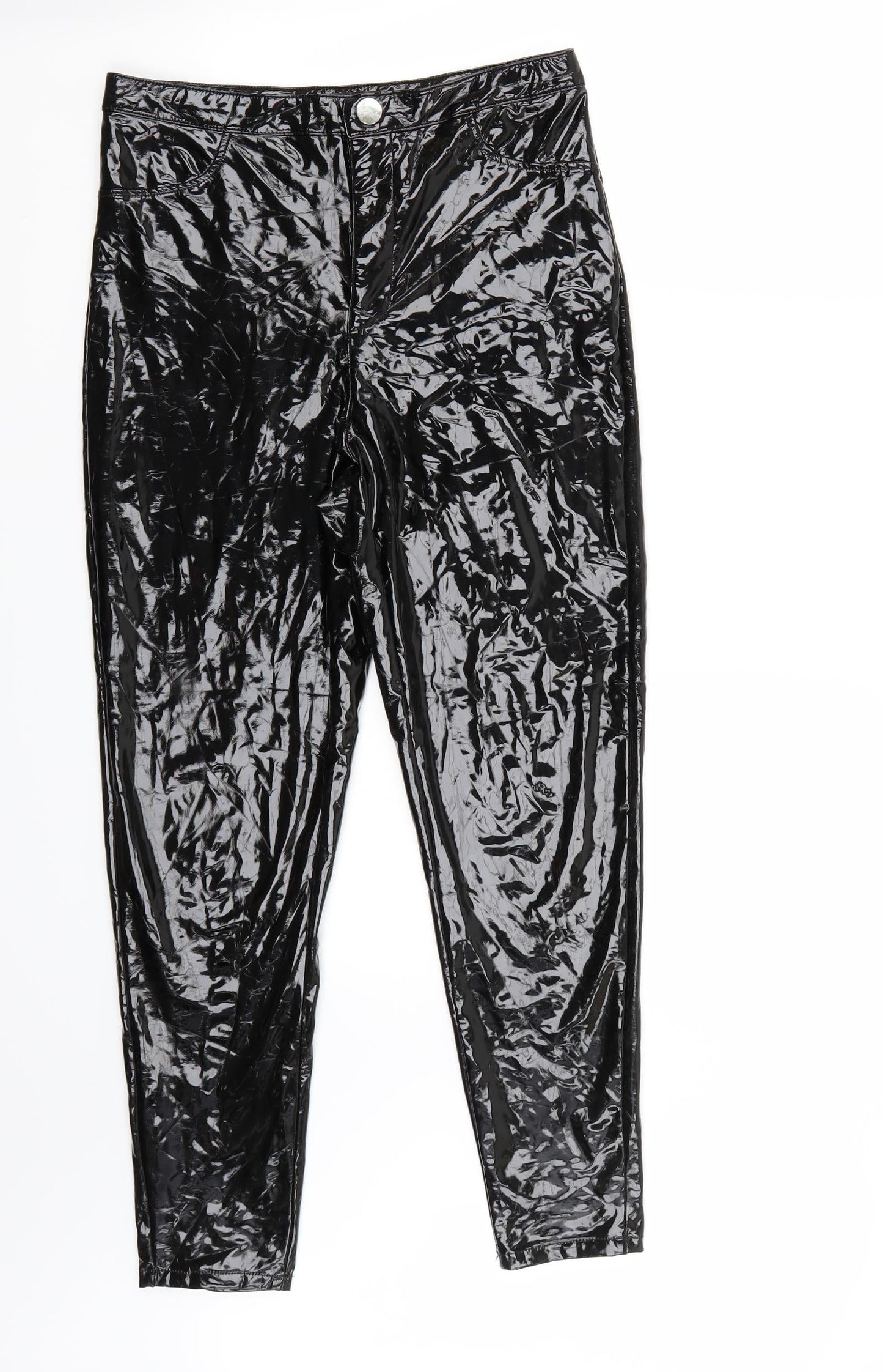 Missguided Womens Black   Trousers  Size 10 L27 in
