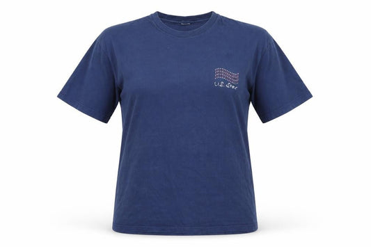 Front view of Hane tops women’s blue basic t-shirt, size XL