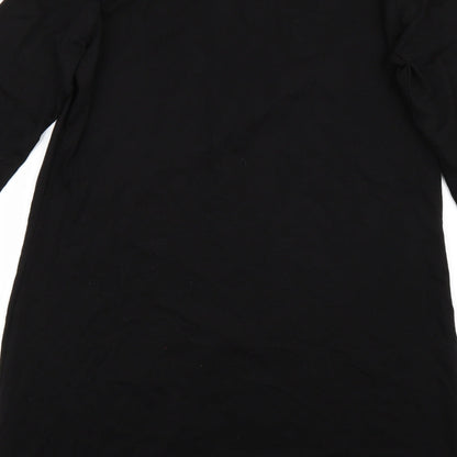 Brand and care label for Sunnyme women’s black rayon a-line, size XL