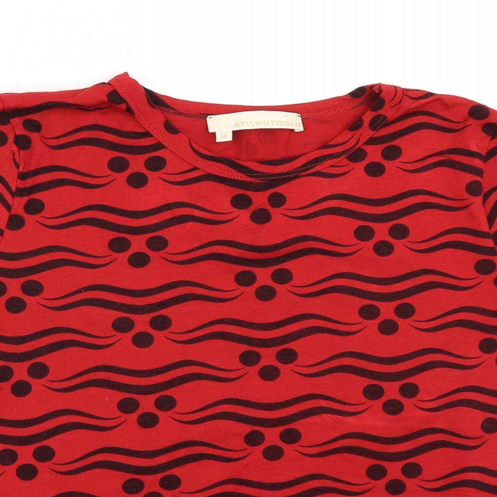Atilkutoglu Womens Red   Basic T-Shirt Size M