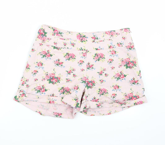 Darling Womens Pink Floral  Bermuda Shorts Size S