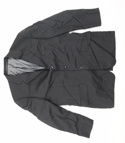 Additional front view of Next men’s grey jacket suit jacket, size 42