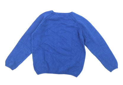 Back view of Isle women’s blue knit jumper, size S