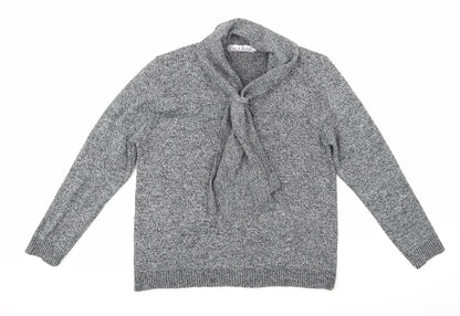 Additional front view of Pure & Natural women’s grey knit jumper, size L
