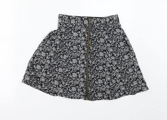 Cooperative Womens Beige Floral  Flare Skirt Size XS