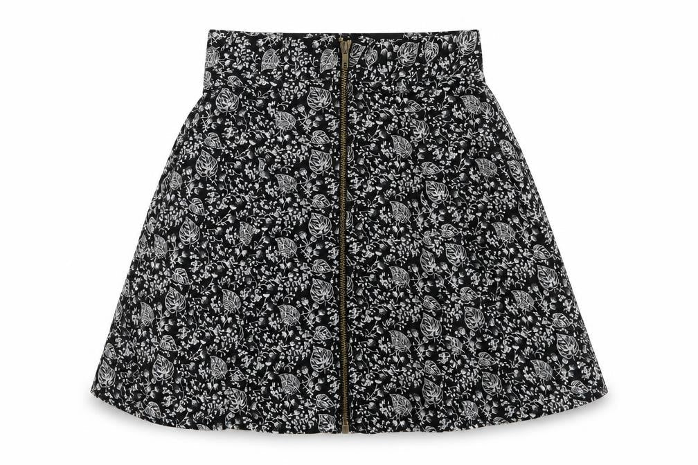Cooperative Womens Beige Floral  Flare Skirt Size XS
