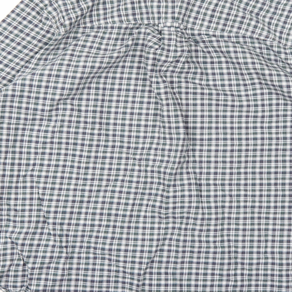 john kewis Mens Blue Check   Button-Up Size L