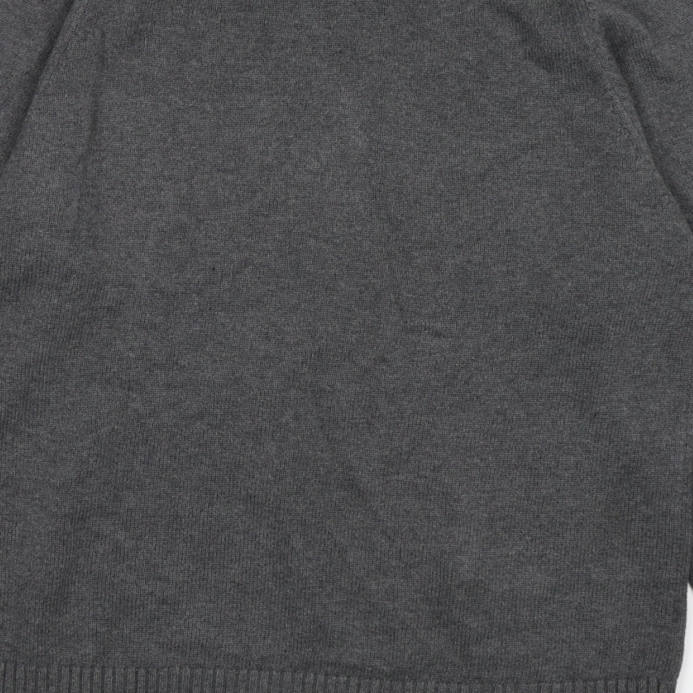 boston crew Mens Grey  Knit Pullover Jumper Size S
