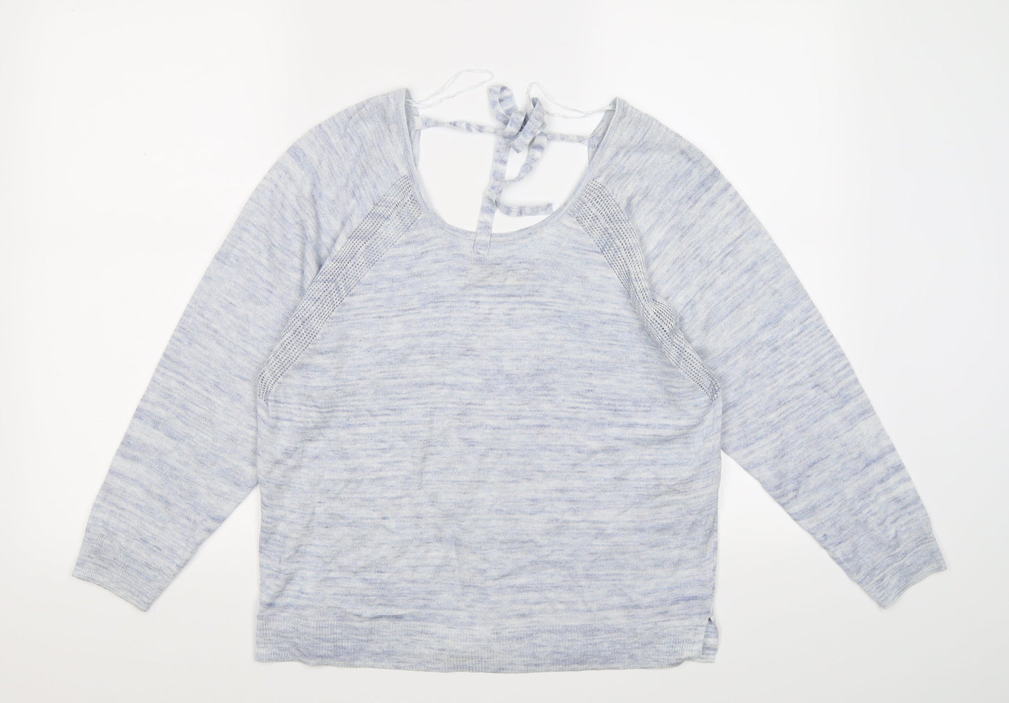 Indigo Womens Blue  Knit Pullover Jumper Size 12