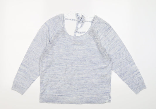 Indigo Womens Blue  Knit Pullover Jumper Size 12