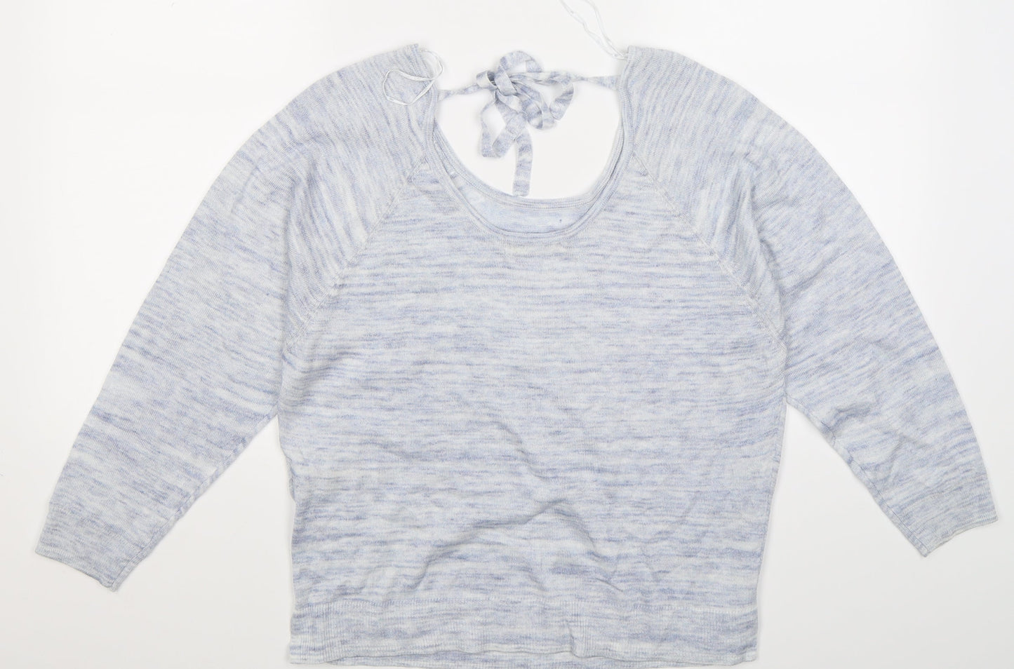 Indigo Womens Blue  Knit Pullover Jumper Size 12
