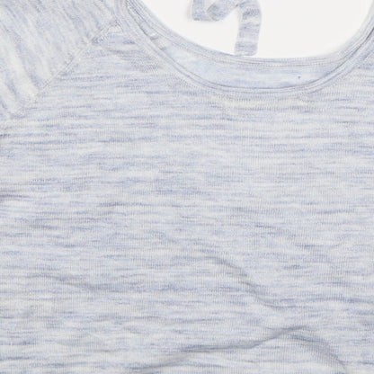 Brand and care label for Indigo women’s blue knit jumper, size UK 12