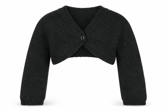 H&M Girls Green  Knit Shrug Jumper Size 2-3 Years  - with glitter