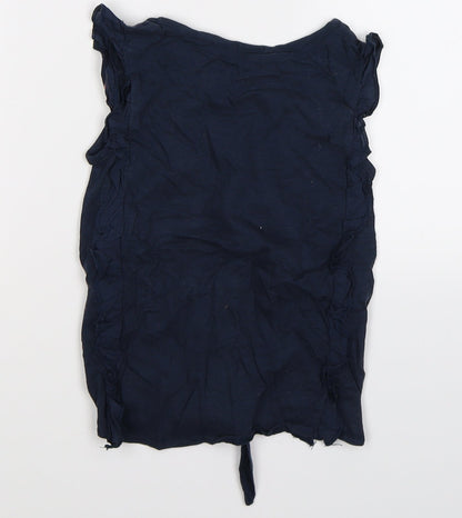 Back view of Next girls’ blue tunic tank, size 7, years