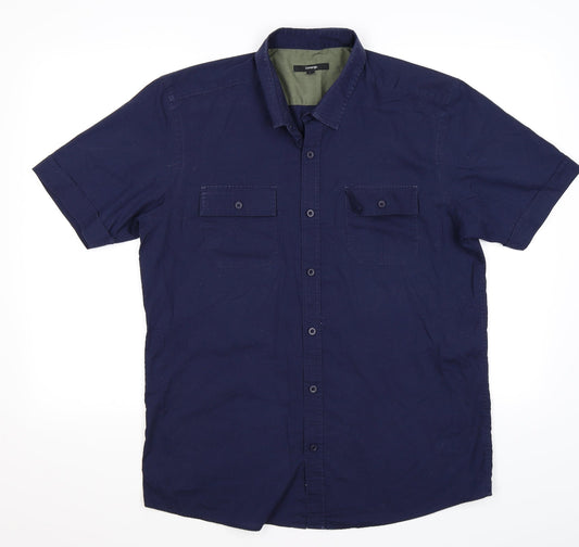 gero Mens Blue    Button-Up Size L