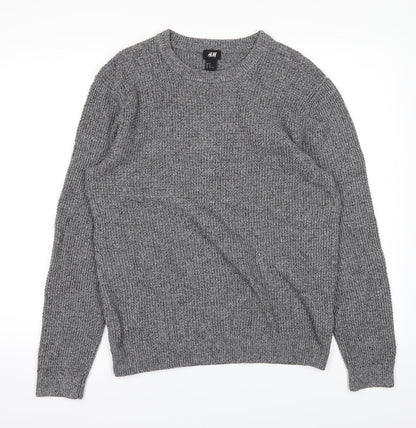 Additional front view of H&M men’s grey jumper, size M