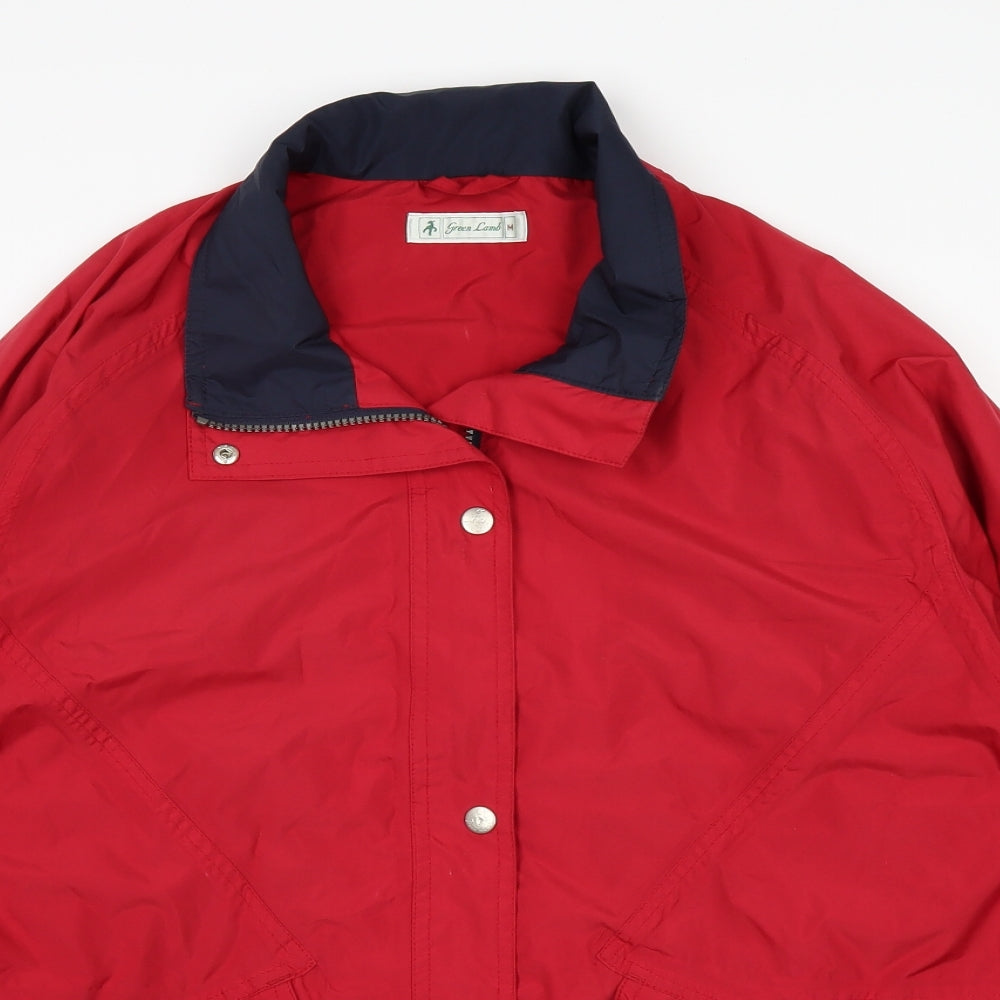 Green Lamb Womens Red   Rain Coat Coat Size M