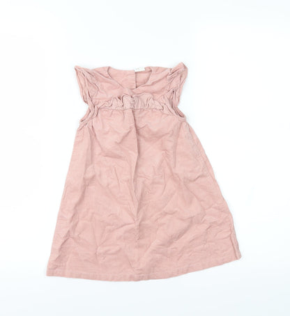 Additional front view of H&M girls’ pink a-line, size 18-24, months