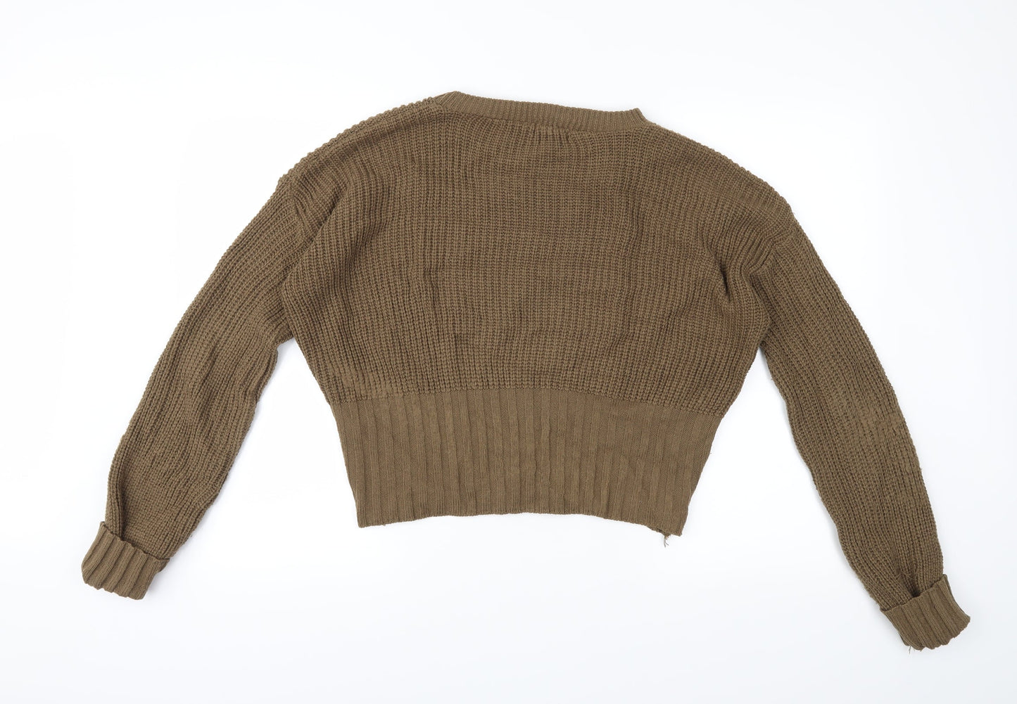 PRETTYLITTLETHING Womens Brown   Pullover Jumper Size M
