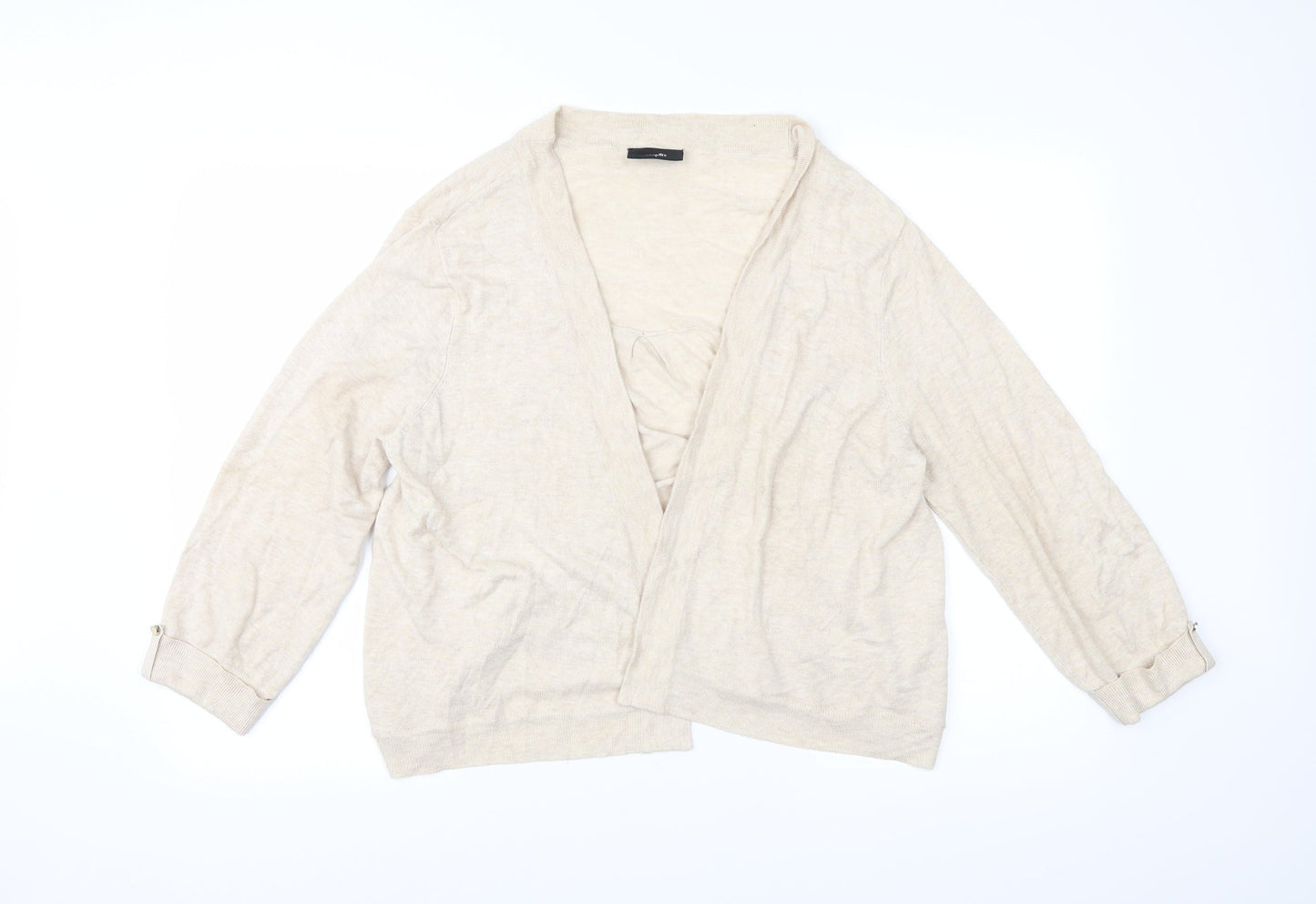 Wallis Womens Beige   Cardigan Jumper Size L
