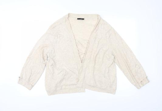 Wallis Womens Beige   Cardigan Jumper Size L