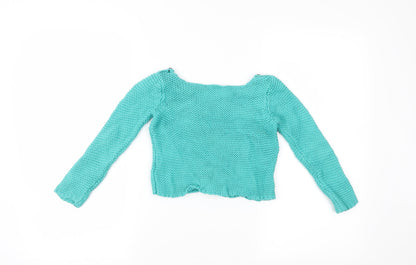 Back view of Strawberry Faire girls’ blue jumper, size 6, years