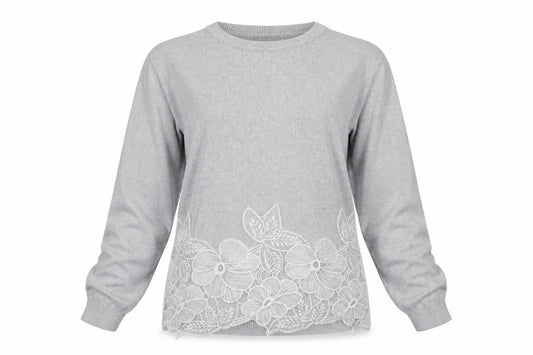 Front view of Tu women’s grey jumper, size UK 10
