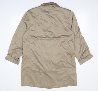 Back view of Milo coats women’s beige 3-in-1 jacket cape, size UK 16