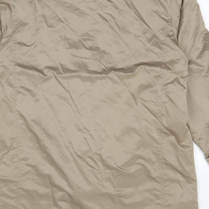 Brand and care label for Milo coats women’s beige 3-in-1 jacket cape, size UK 16