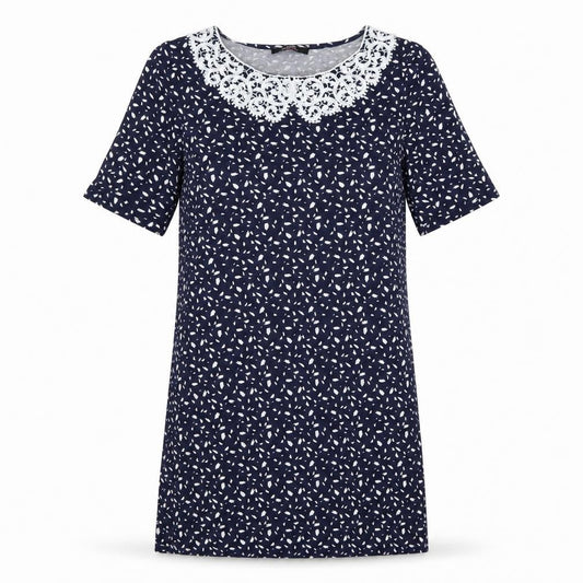Front view of George women’s blue polka dot bodycon, size UK 8